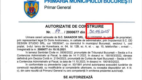 Sanador afirmă că a cerut aprobare de la Primăria Capitalei pentru construirea unui “spital pentru tratarea cancerului”