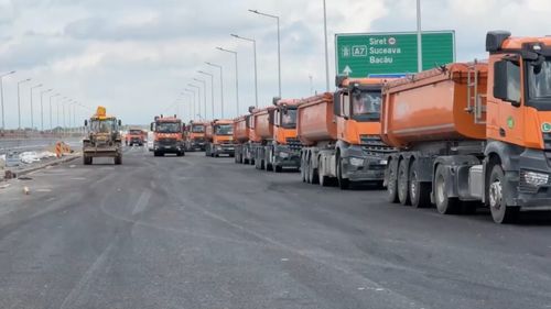 VIDEO Autostrada Moldovei A7. Cum avansează lucrările la podul peste râul Buzău de pe tronsonul Buzău – Vadu Pașii