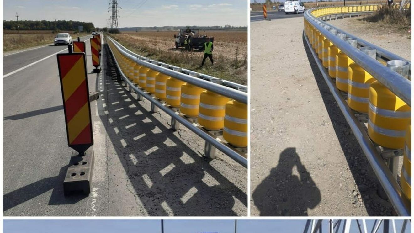 Premieră pe șoselele din Moldova: CNAIR montează parapete pe rulouri între sensurile de mers pe „Drumul Morții”, DN 28 Târgu Frumos – Iași/ Parapetele importate din Coreea de Sud se montează după cel mai grav accident din ultimii ani