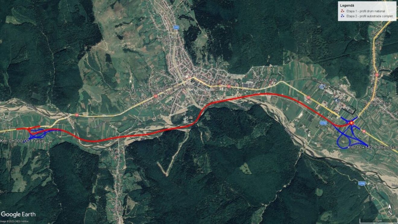Autostrada Nordului. Ministerul Transporturilor trimite Guvernului noul proiect pentru Centura Gura Humorului / Viaductul „mamut” de 5 kilometri, realizat tot în sistem half-profile