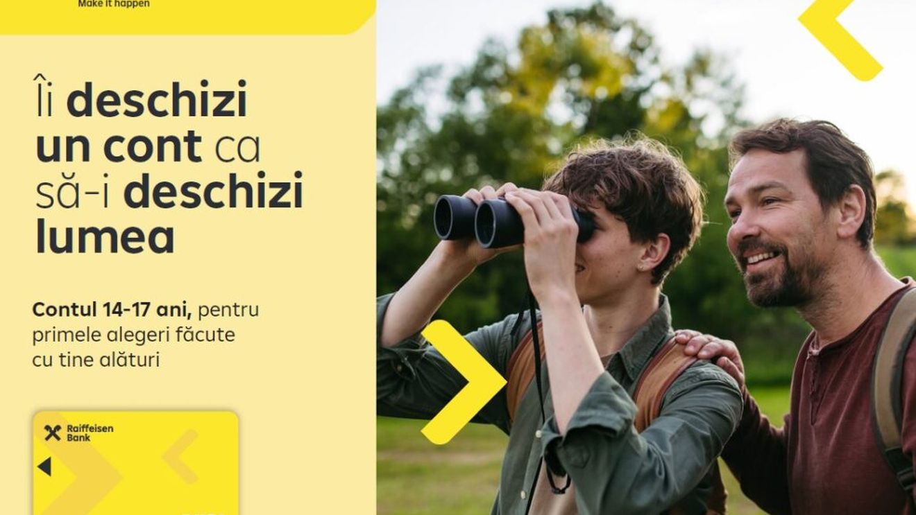 Raiffeisen Bank lansează contul destinat adolescenților,  primul pas spre independența financiară